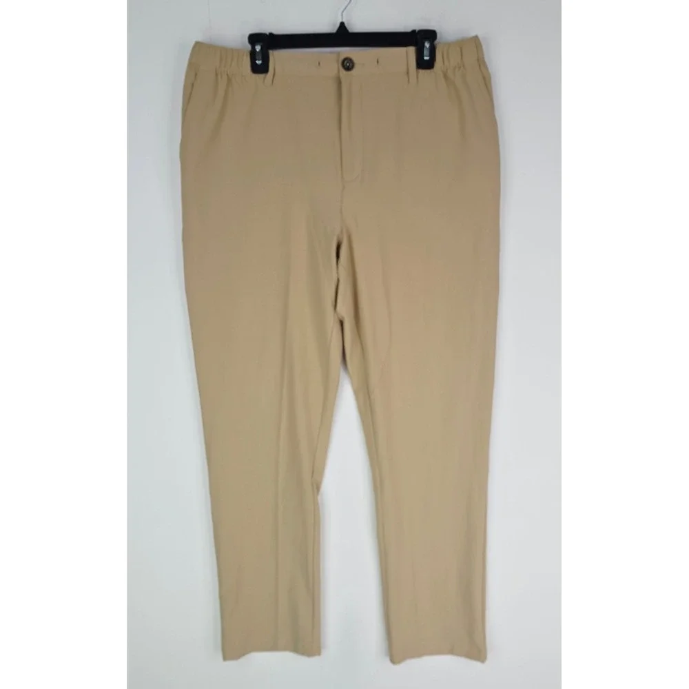 Chubbies Everywear Pants Mens 36x30 Khaki Tan Elastic Waist Performance Chino